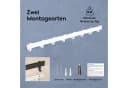doporro Garderobenleiste Alu-Wandhaken selbstklebend Matt Schwarz/Weiß Bild 5