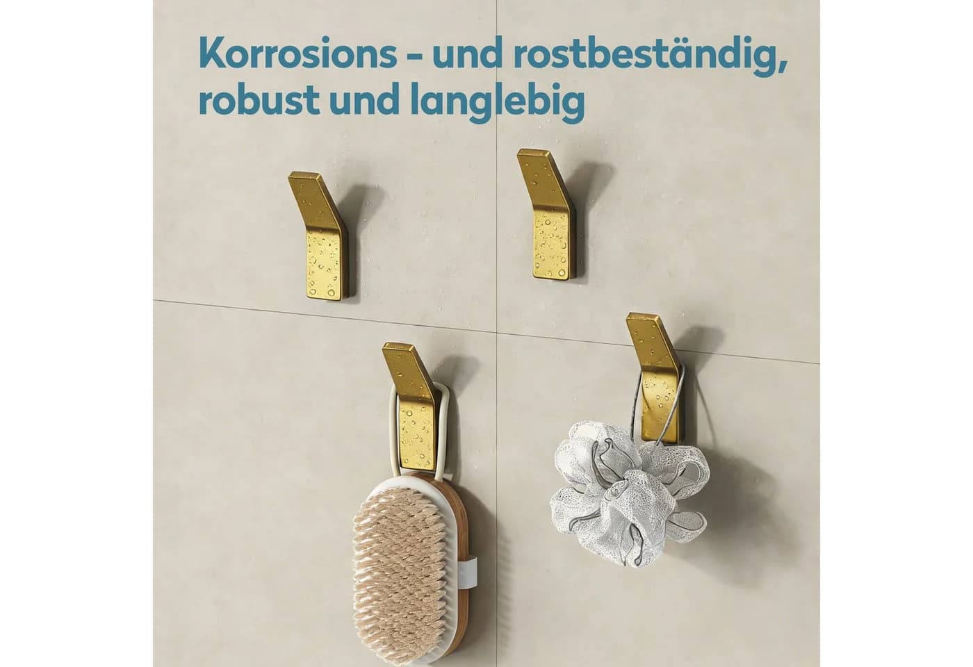 doporro Wandhaken Stalo-13 Gebürstet Gold Zinklegierung - Bild 3