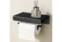 doporro Toilettenpapierhalter mit Ablage Lino-05 Aluminium Schwarz Bild 2