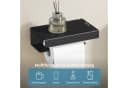 doporro Toilettenpapierhalter mit Ablage Lino-05 Aluminium Schwarz Bild 4