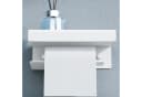 doporro Toilettenpapierhalter mit Ablage Sandweiß Aluminium Bild 1