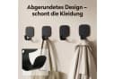 doporro Wandhaken Klebehaken 4 Stück Aluminium Schwarz Bild 3