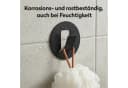 doporro Wandhaken Klebehaken ohne Bohren 4 Stück rund Schwarz Bild 3