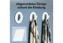 doporro Klebehaken 4er Set Rund Weiß Ohne Bohren Aluminium Bild 3