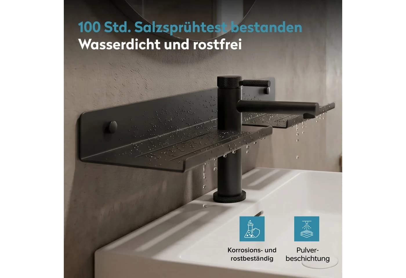 doporro Duschablage Grau 60cm Karbonstahl - Bild 3