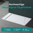 Mai & Mai Duschwanne Mineralguss DIN-Anschlüsse 90x100-160cm Bild 5
