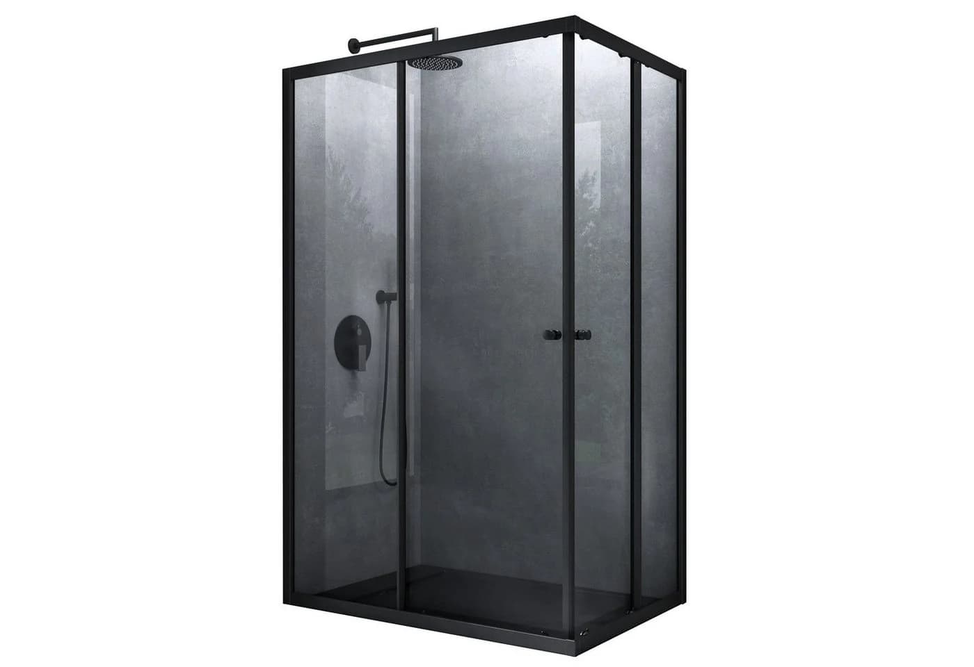 Mai & Mai Eckdusche Duschkabine Doppel-Schiebetür 190 cm Nano mit ESG - Bild 2