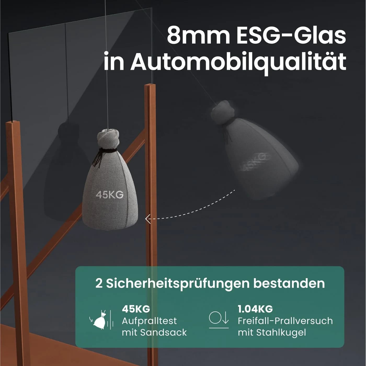 Mai & Mai Fünfeckdusche 8mm ESG-Glas Nano-Beschichtung - Bild 3