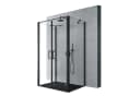 Mai & Mai Duschkabine U-Form 90x80 cm 8mm ESG-Glas Doppeldrehtür Bild 2