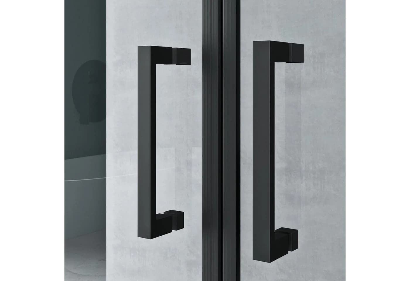 Mai & Mai Duschkabine U-Form 90x80 cm 8mm ESG-Glas Doppeldrehtür - Bild 5