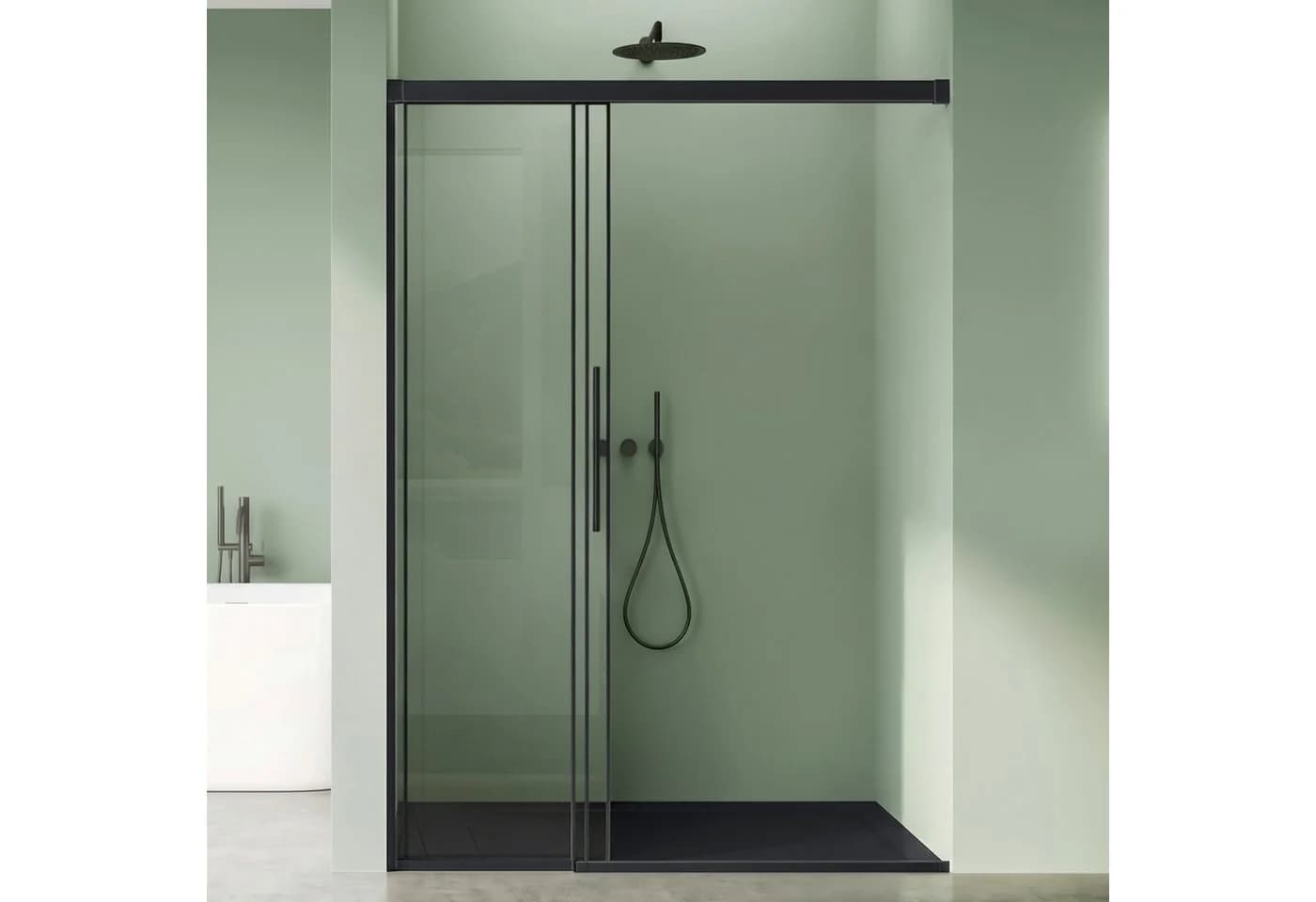 Mai & Mai Glasdusche Teramo70K Schwarz 8mm ESG Nano - Bild 2