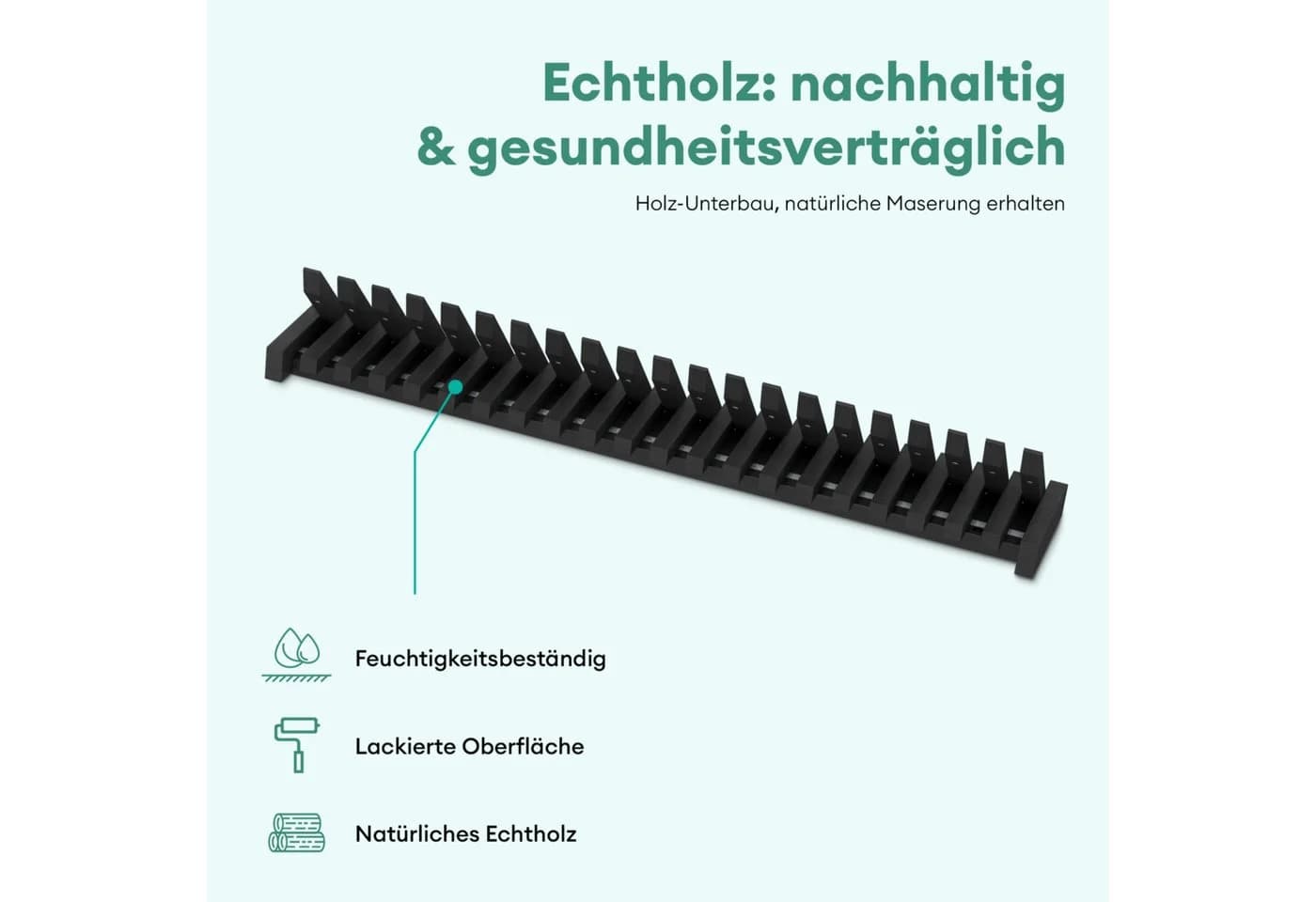 Mai & Mai Wandgarderobe mit magnetischen Klapphaken Schwarz/Weiß - Bild 4