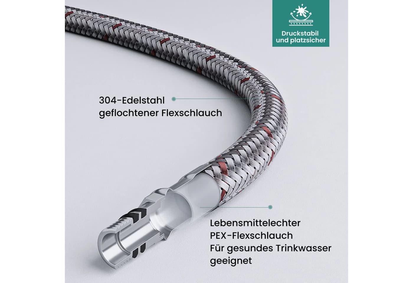 Mai & Mai Küchenarmatur Turnix04 Edelstahl 360° schwenkbar ausziehbar - Bild 5