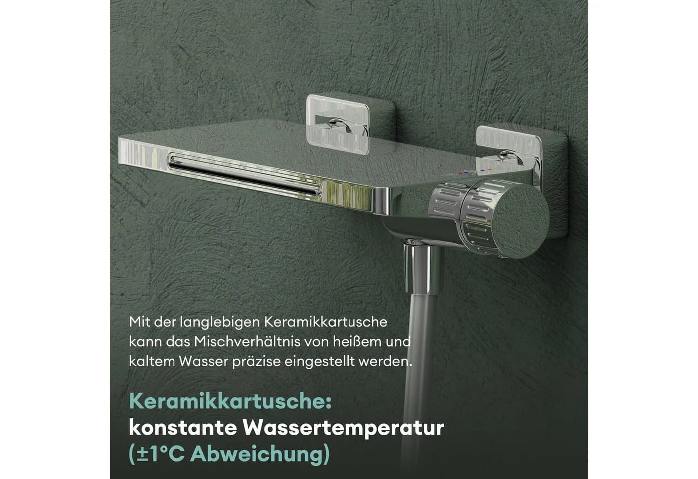 Mai & Mai Wannenarmatur mit Handbrause - Silber - Bild 4
