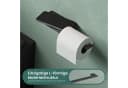 Mai & Mai Toilettenpapierhalter mit Ablage & Endehaken Edelstahl Schwarz/Weiß Bild 4