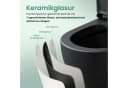 Mai & Mai Hänge-WC spülrandlos mit Softclose-Sitz Schwarz Bild 5