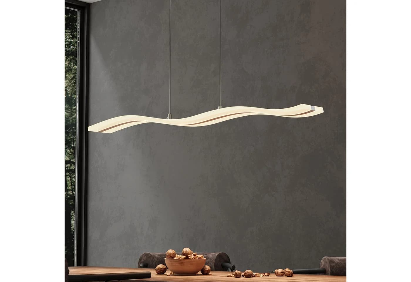 Mai & Mai LED Pendelleuchte Dimmbar Schwarz mit Fernbedienung