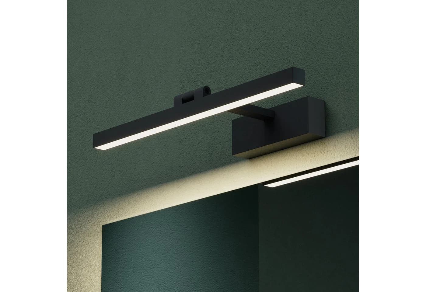 Mai & Mai LED Spiegelleuchte Badlampe 4000K 180° Drehbar Schwarz