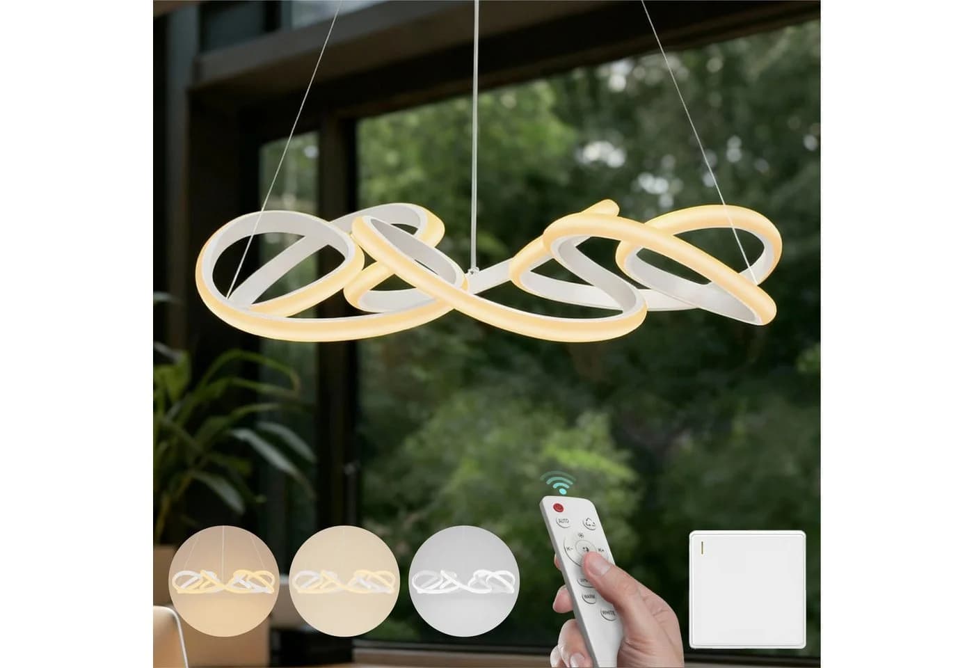 Mai & Mai Pendelleuchte LED-Hängelampe Dimmbar 67W - Bild 2
