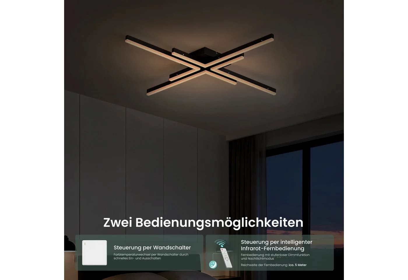 Mai & Mai Deckenleuchte Alivetta25039 LED Sandschwarz Dimmbar - Bild 5