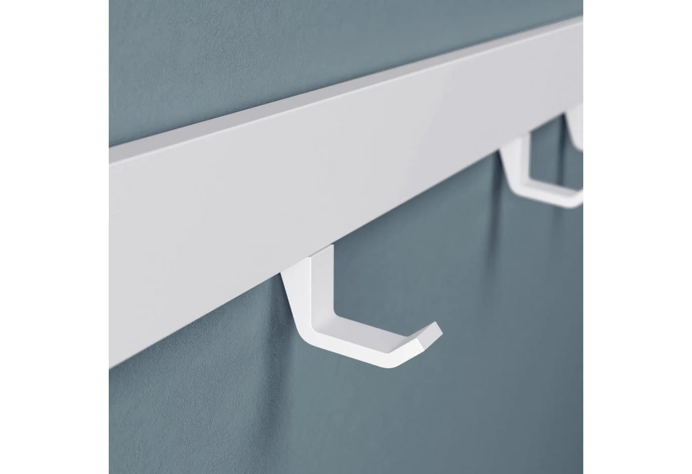 Mai & Mai Garderobenleiste mit verstellbaren Haken Aluminium
