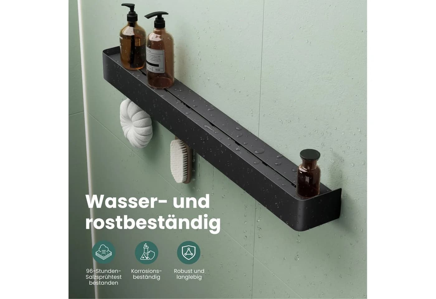 Mai & Mai Wandgarderobe Reglo-05 Pulverbeschichtung Sandschwarz - Bild 5