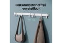 Mai & Mai Wandgarderobe Stalo-12 Aluminium mit verschiebbaren Haken Schwarz/Weiß Bild 1