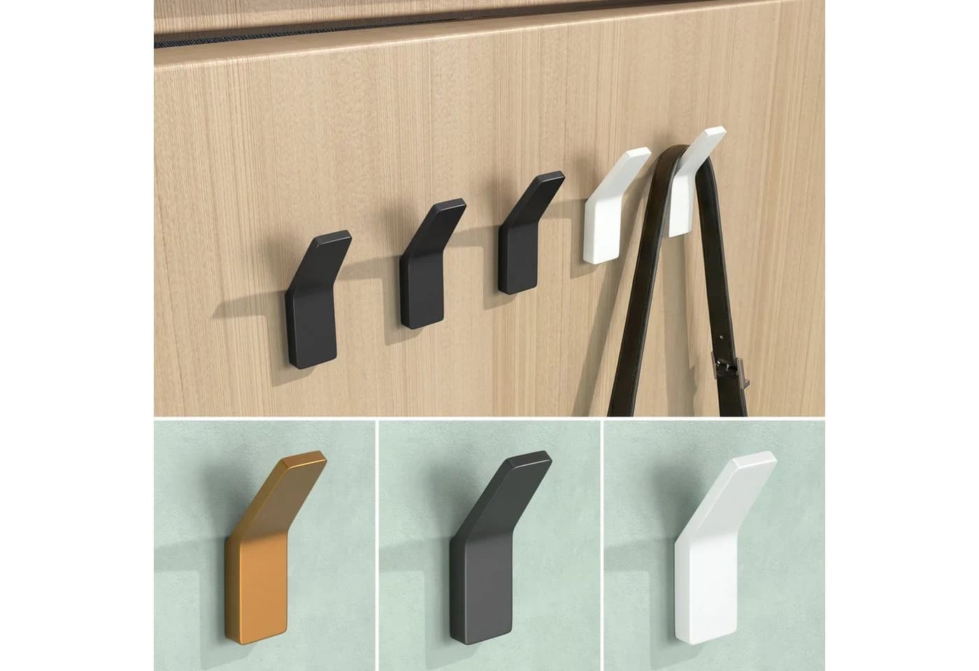 Mai & Mai Wandgarderobe Stalo-13 4er Set Weiß Silber Schwarz Gold Grau Roségold - Bild 5