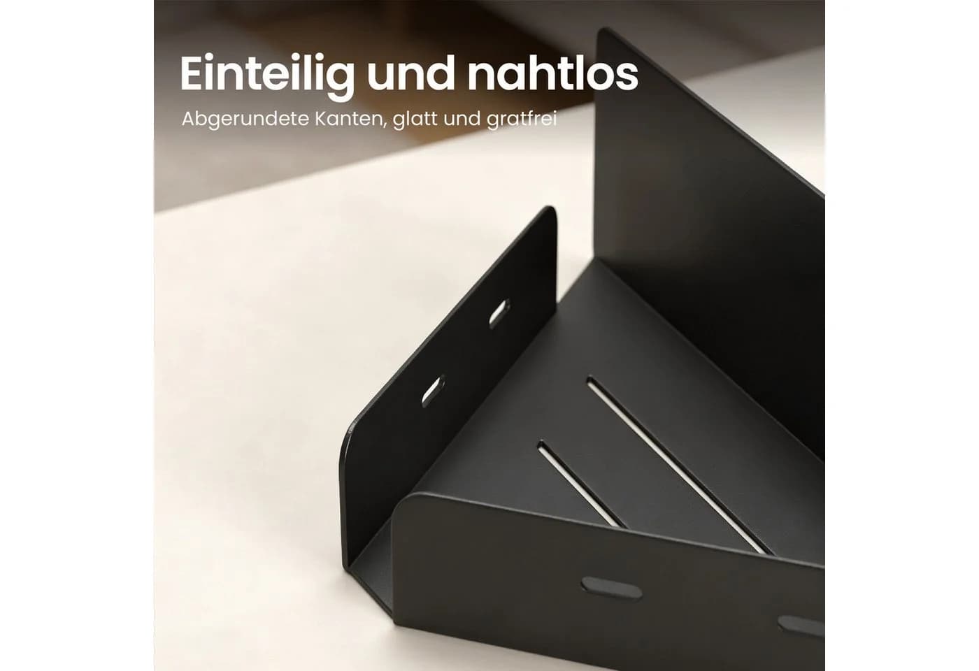 Mai & Mai Duschablage Eck-Badregal Reglo-07 Rostfrei Schwarz/Weiß