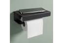 Mai & Mai Toilettenpapierhalter Lino-05 mit Ablage Aluminium Schwarz/Weiß Bild 2