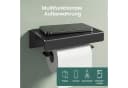 Mai & Mai Toilettenpapierhalter Lino-05 mit Ablage Aluminium Schwarz/Weiß Bild 4