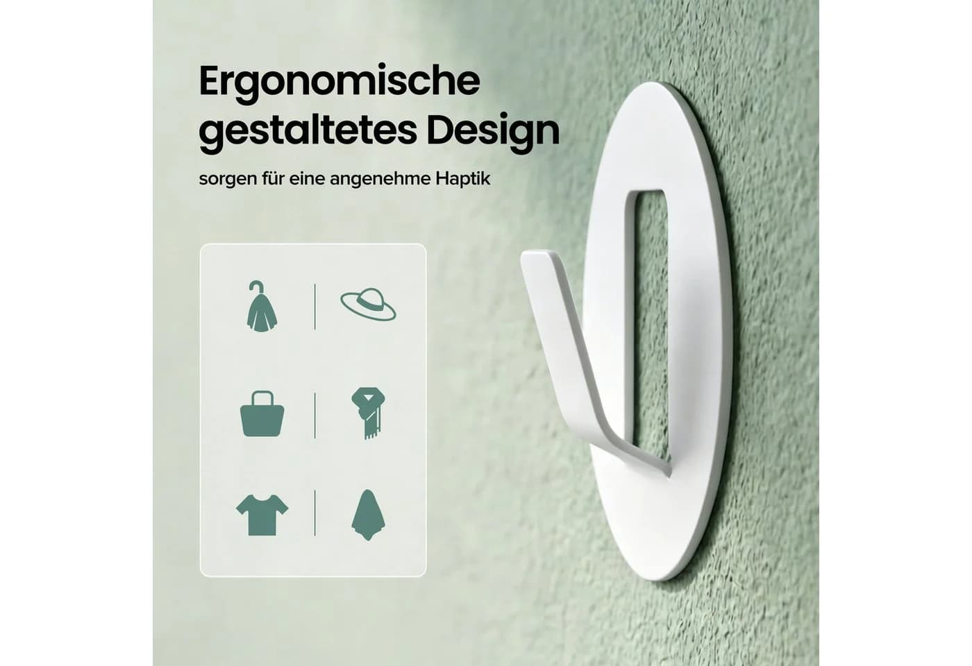 Mai & Mai Wandhaken Stalo-16 4er Set Weiß/Grau/Schwarz Aluminium - Bild 5