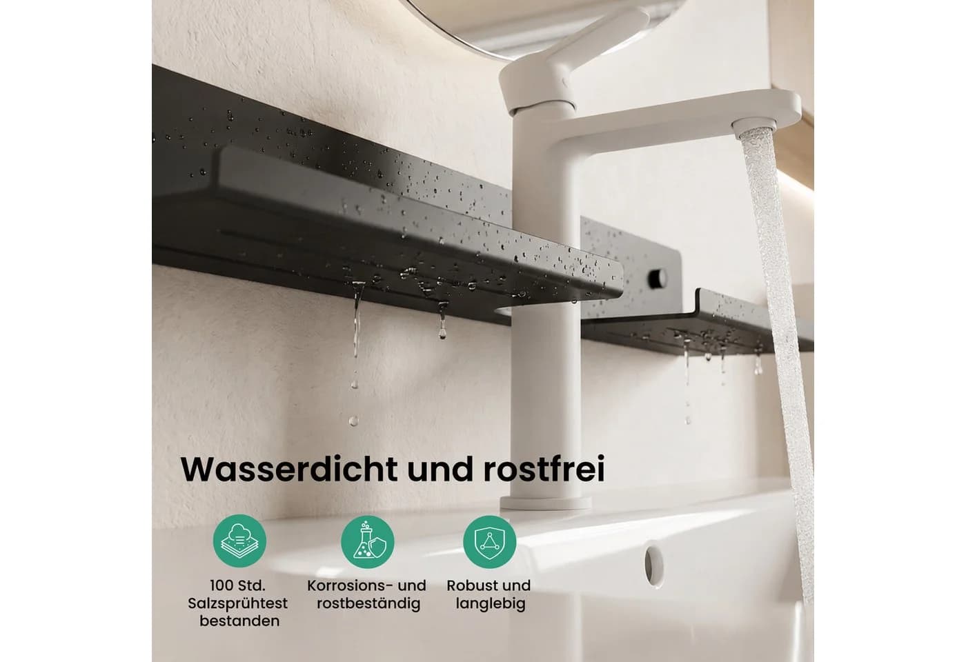 Mai & Mai Duschregal Reglo-17 Grau über Wasserhahn - Bild 3