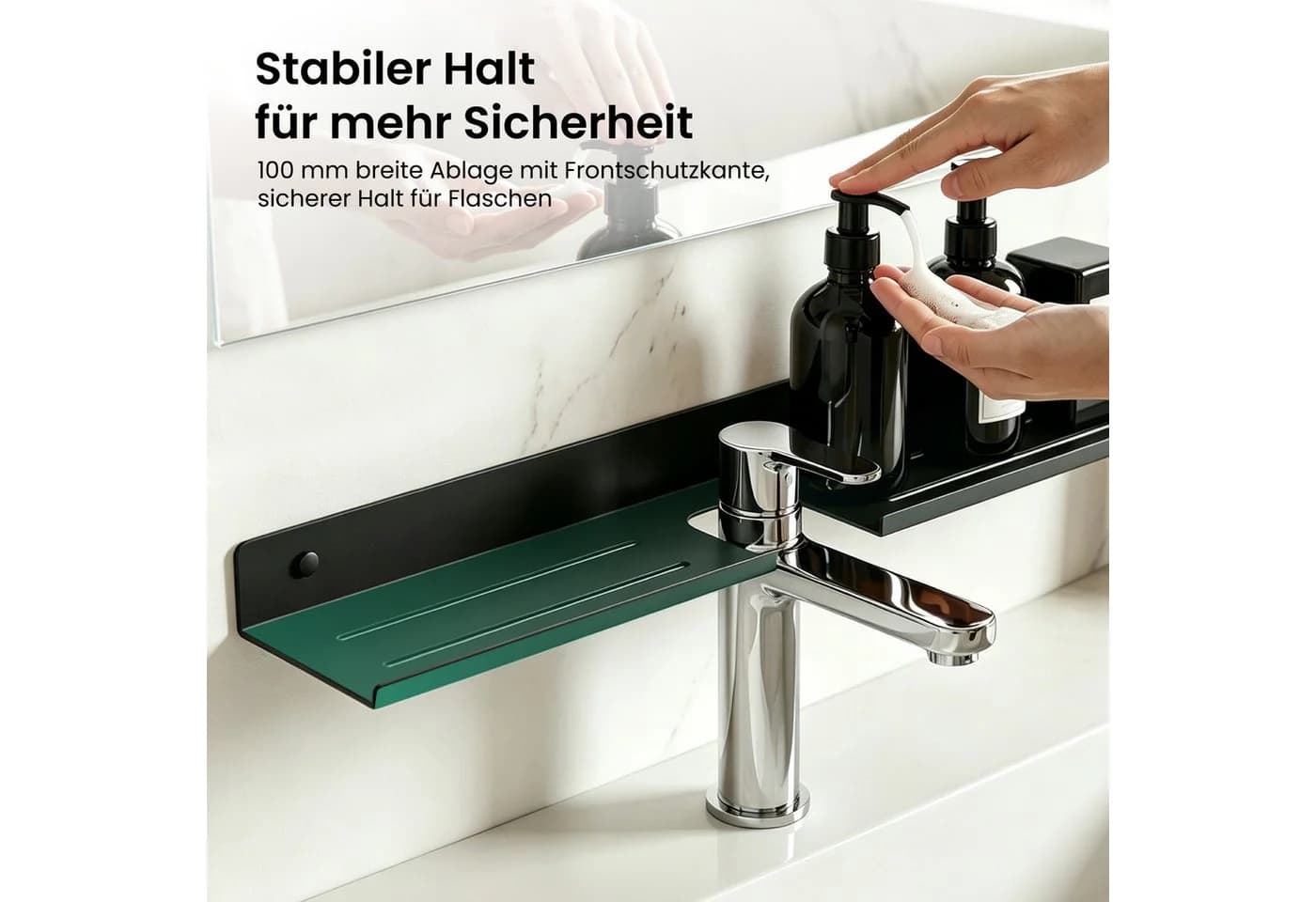 Mai & Mai Duschregal Reglo-17 Grau über Wasserhahn - Bild 4