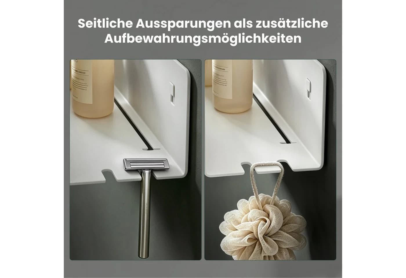 Mai & Mai Duschregal Regol-18 Weiß/Schwarz Kohlenstoffstahl - Bild 3