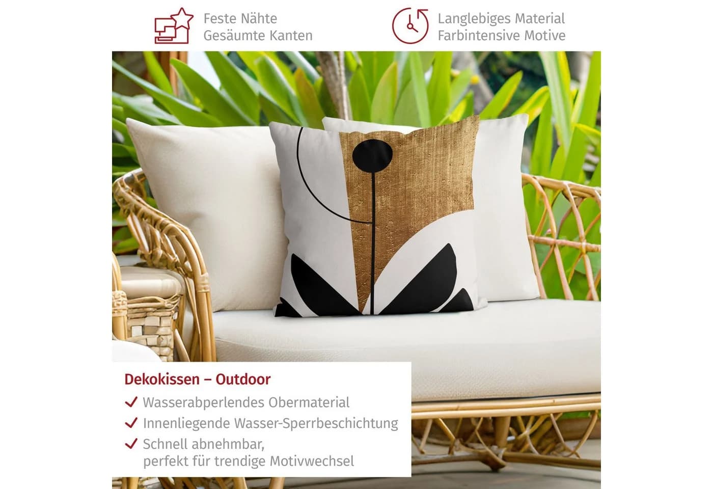 Bilderdepot24 Dekokissen Samt gold originell mit Reißverschluss - Bild 4