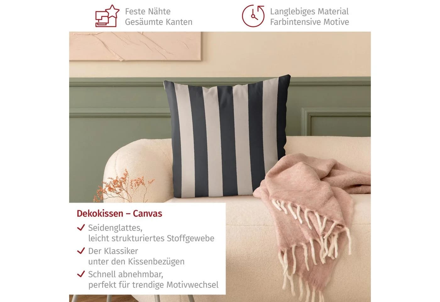 Bilderdepot24 Zierkissen Grau Abstrakt Outdoor Kissenhülle