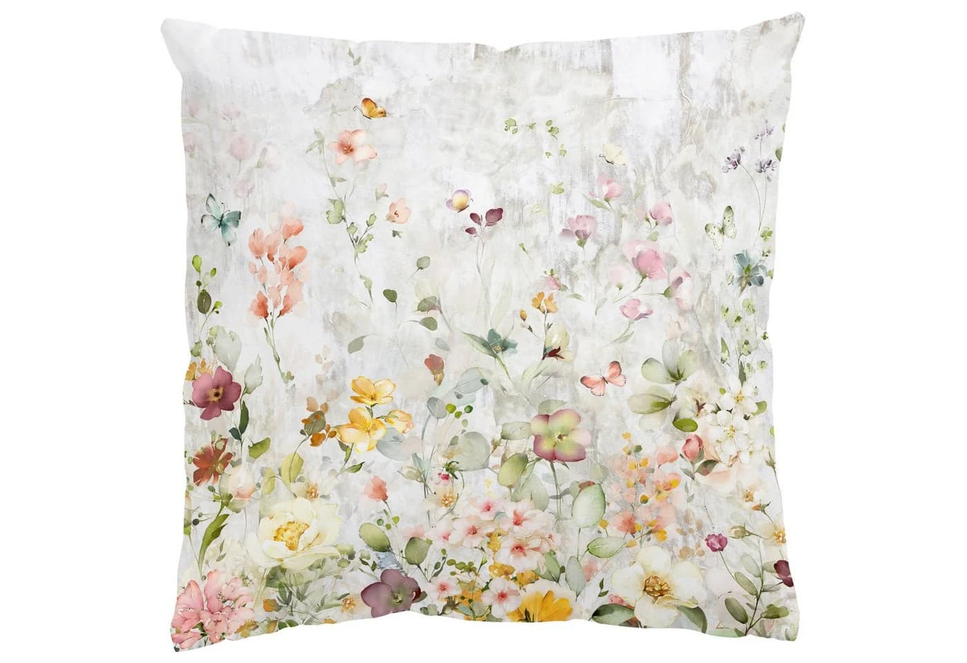Bilderdepot24 Dekokissen bunt Blumen Canvas Bezug Steinoptik - Bild 2