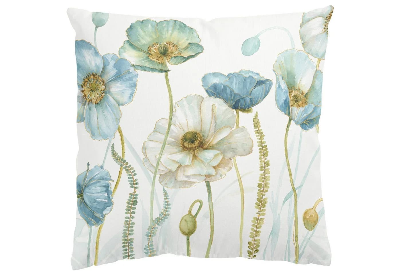 Bilderdepot24 Dekokissen blau Blumen mit Reißverschluss - Bild 2