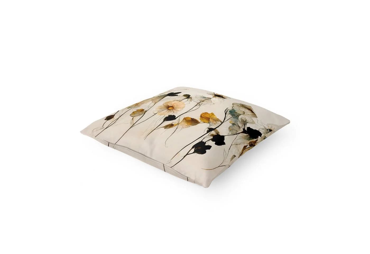 Bilderdepot24 Kissenhülle Beige Blumen Canvas - Bild 5