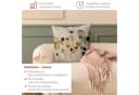 Bilderdepot24 Dekokissen Samt beige Blumen Kissenhülle mit Reißverschluss Bild 1