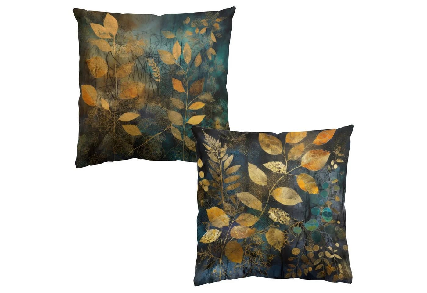 Bilderdepot24 Dekokissen 2-teilig Samt Gold 40x40 cm - Bild 2