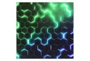 Bilderdepot24 Vliestapete Hexagone Neonlicht Grün Schwarz 3D-Optik Gaming Bild 1