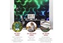 Bilderdepot24 Vliestapete Hexagone Neonlicht Grün Schwarz 3D-Optik Gaming Bild 5