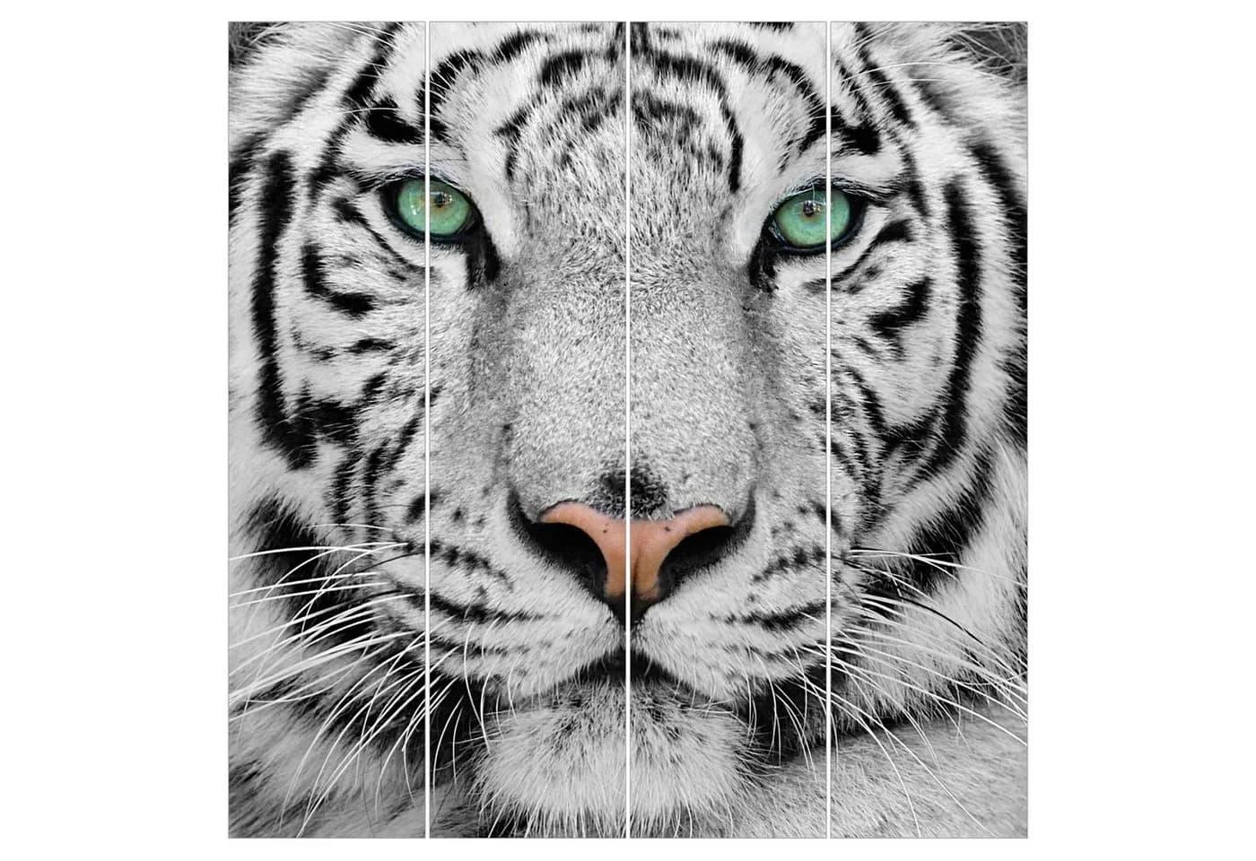 Bilderdepot24 Schiebegardine Weißer Tiger Motiv Polyester - Bild 2