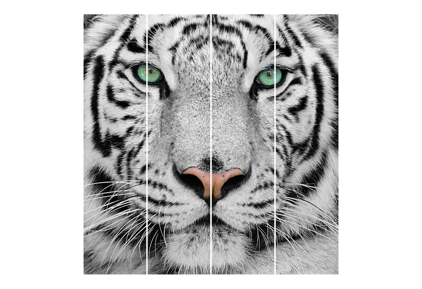 Bilderdepot24 Schiebegardine Weißer Tiger Motiv Polyester - Bild 4