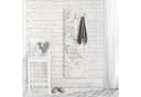 Bilderdepot24 Garderobenpaneel Weiss Blumen Design mit Haken Bild 3