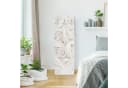 Bilderdepot24 Garderobenpaneel Weiss Blumen Design mit Haken Bild 4