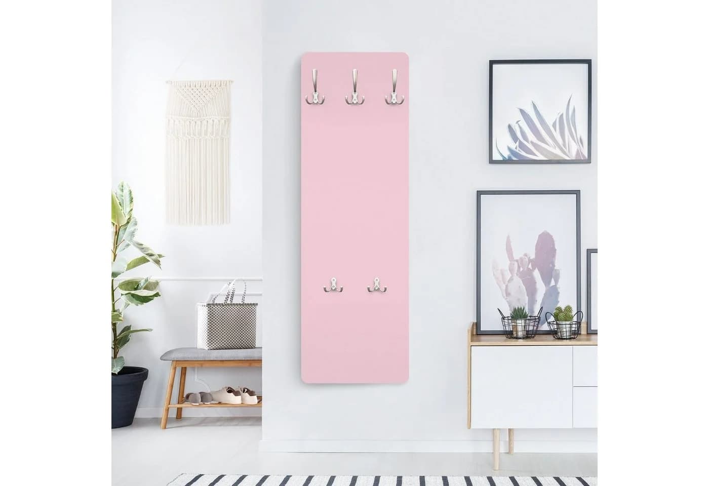 Bilderdepot24 Garderobenpaneel Rosé Modernes Wandpaneel mit Haken - Bild 3
