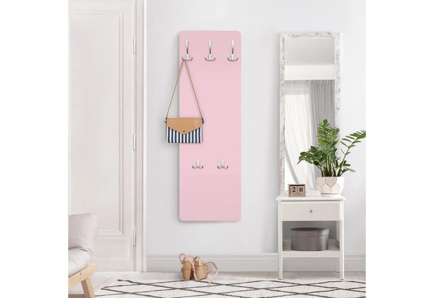 Bilderdepot24 Garderobenpaneel Rosé Modernes Wandpaneel mit Haken - Bild 4